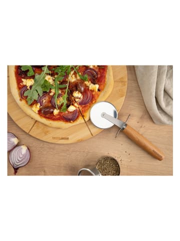 Fackelmann Nóż "Fair" w kolorze srebrno-brązowym do pizzy - dł. 21 cm