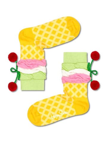 Happy Socks Sokken "Ice cream" geel/meerkleurig