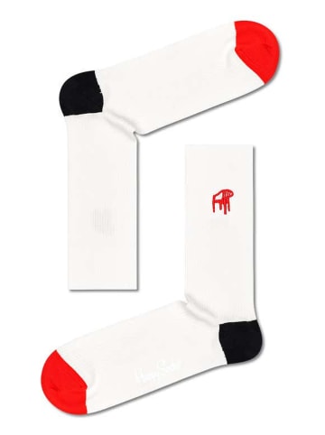 Happy Socks Sokken "Chair" wit/meerkleurig