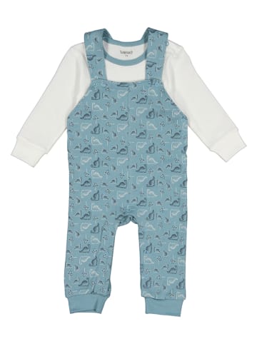 lamino 2-delige outfit blauw/wit