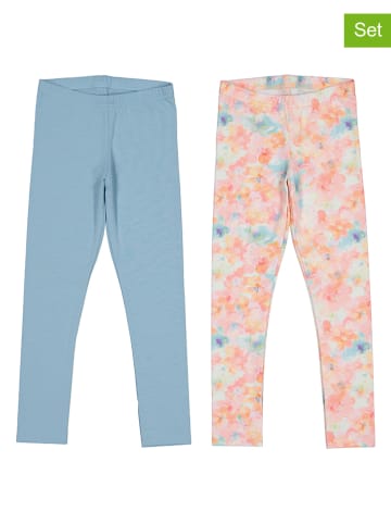lamino 2-delige set: leggings lichtblauw/meerkleurig