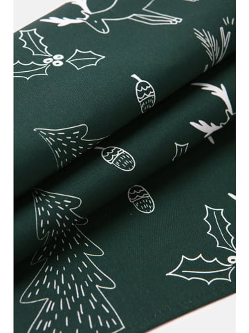 TATUUM Tischläufer "Holka" in Dunkelgrün - (L)150 x (B)45 cm