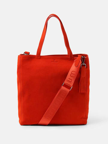 TATUUM Orange suede bag - (L)33 x (W)40 x (H)36 cm