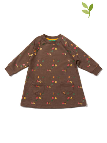 Little Green Radicals Jurk "Falling Leaves" bruin
