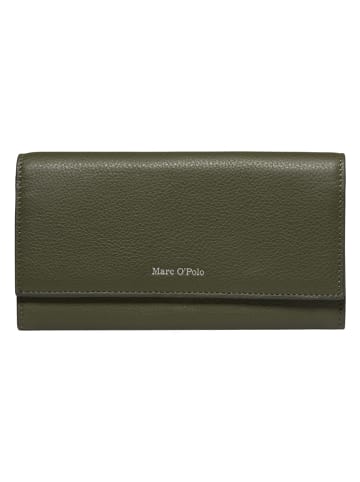 Marc O'Polo Leren portemonnee olijfgroen - (B)20 x (H)11 x (D)2,5 cm