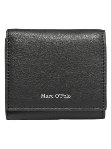 Marc O´Polo Leren portemonnee zwart - (B)10 x (H)9,5 x (D)3 cm