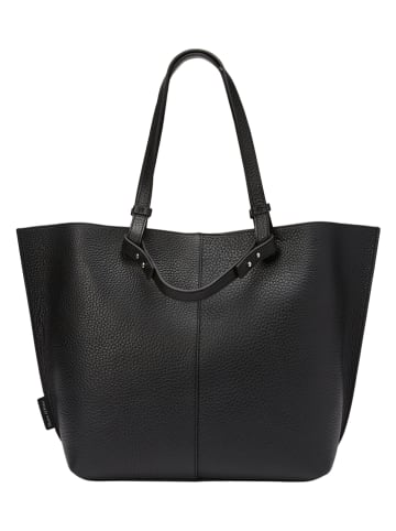 Marc O'Polo Skórzany shopper bag w kolorze czarnym - 52 x 33 x 16 cm