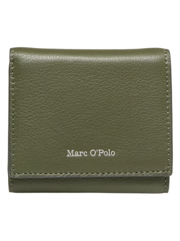 Marc O´Polo Skórzany portfel w kolorze oliwkowym - 10 x 9,5 x 3 cm