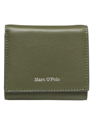 Marc O'Polo Leren portemonnee olijfgroen - (B)10 x (H)9,5 x (D)3 cm