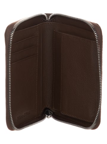 Marc O´Polo Skórzany portfel w kolorze brązowym - 14 x 11 x 2,5 cm