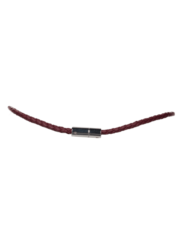 Marc O´Polo Leder-Armband in Bordeaux - (L)38 cm