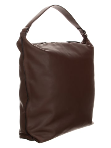 Marc O´Polo Leder-Schultertasche "Hobo Bag L" in Braun - (B)35 x (H)36 x (T)12 cm