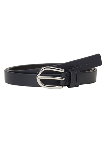 Marc O'Polo Leren riem donkerblauw