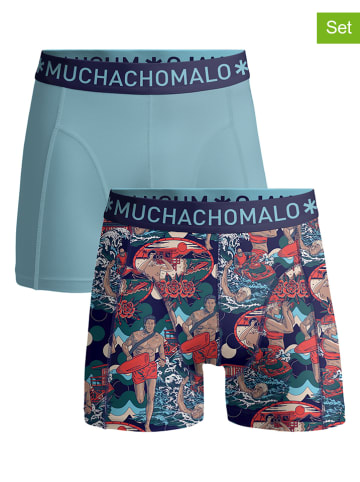 Muchachomalo 2-delige set: boxershorts lichtblauw/meerkleurig
