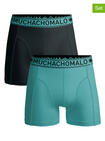 Muchachomalo 2-delige set: boxershorts turquoise/antraciet