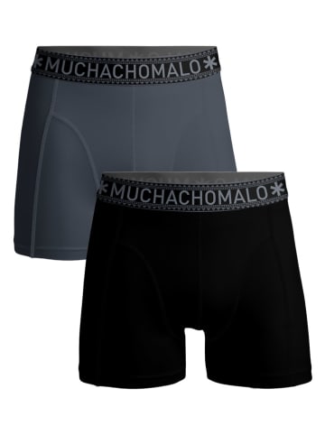Muchachomalo 2er-Set: Boxershorts in Schwarz/ Grau