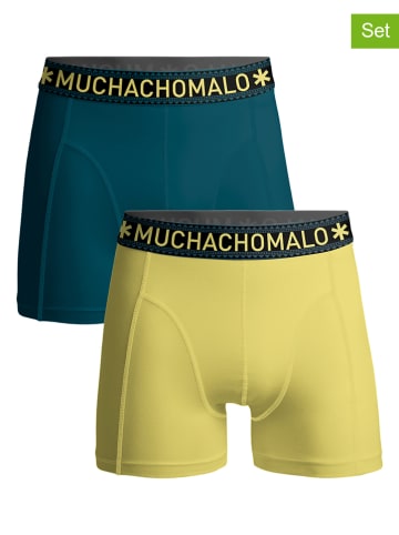 Muchachomalo Bokserki (2 pary) w kolorze żółtym i morskim