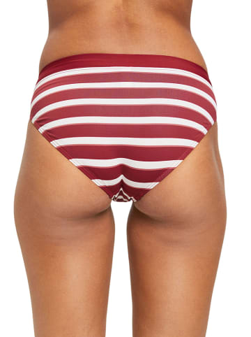 ESPRIT Bikini-Hose in Rot/ Weiß
