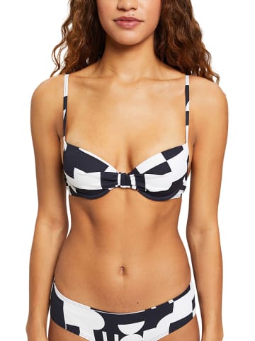 ESPRIT Biustonosz bikini w kolorze czarno-białym