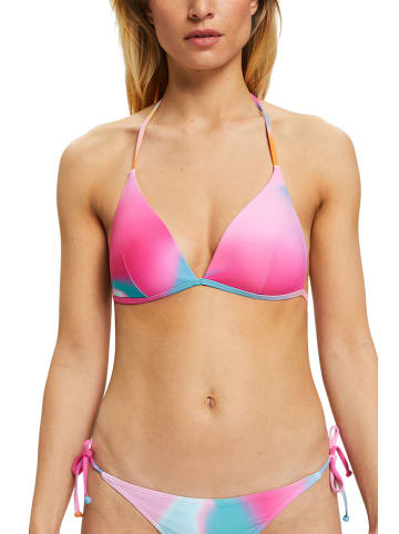 ESPRIT Bikini-Oberteil in Pink/ Hellblau