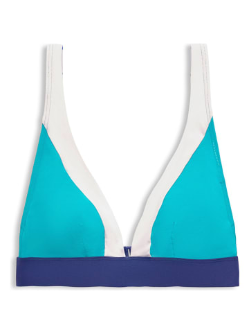 ESPRIT Bikinitop donkerblauw/turquoise/wit