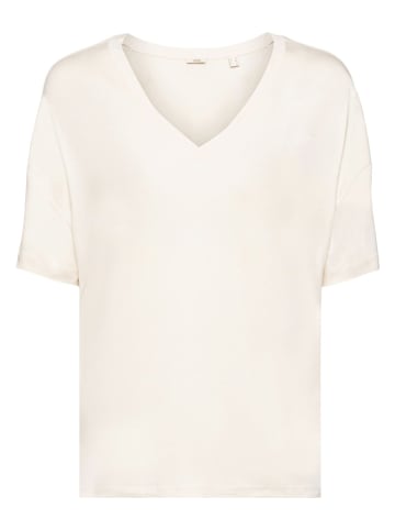 ESPRIT Koszulka piżamowa w kolorze kremowym