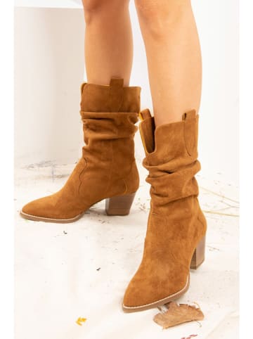 Gerois Leder-Stiefeletten in Hellbraun