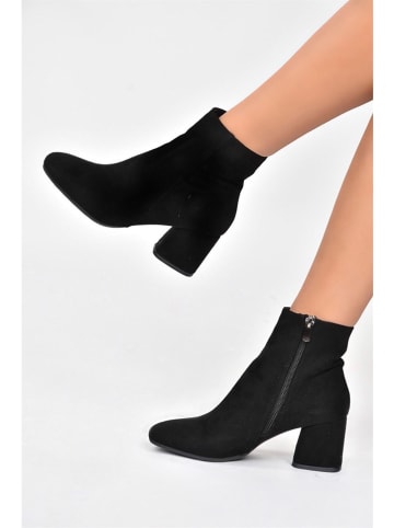Gerois Leder-Stiefeletten in Schwarz