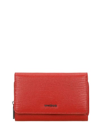 Wojas Leder-Geldbörse in Rot - (B)15 x (H)10 x (T)3 cm