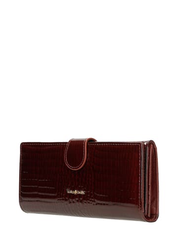 Wojas Leren portemonnee donkerbruin - (B)19 x (H)9 x (D)3 cm