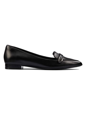 Clarks Leder-Slipper in Schwarz