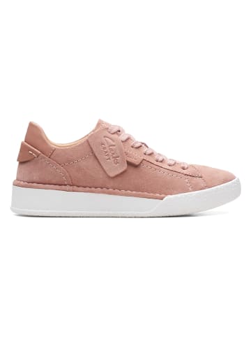 Clarks Leder-Sneakers "Craft Cup Lace" in Rosa