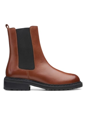 Clarks Leren chelseaboots "Tilham Chelsea" bruin