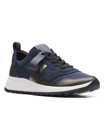 Clarks Leren sneakers "DashLite Jazz" donkerblauw/zwart