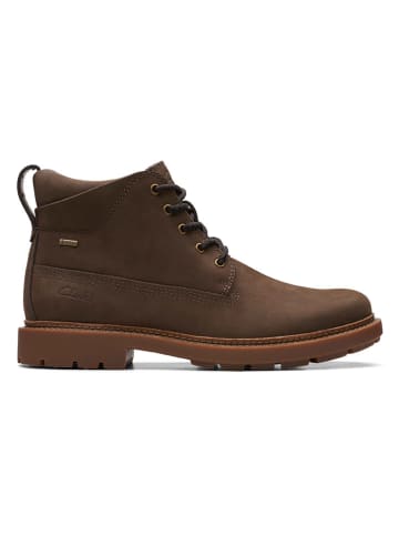 Clarks Skórzane botki "Craftdale2MGTX" w kolorze brązowym
