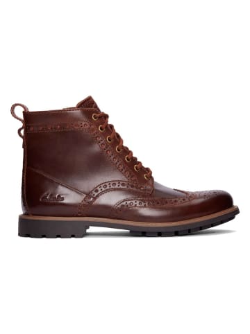 Clarks Leder-Boots "Westcombe Limit" in Braun