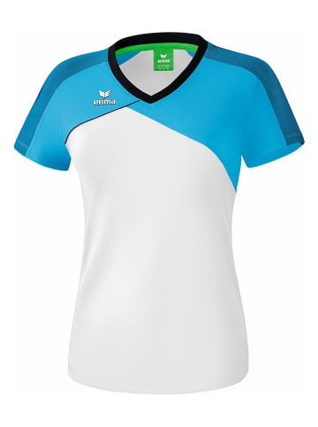 erima Trainingsshirt "Premium One 2.0" wit/turquoise