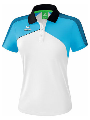 erima Sportowa koszulka polo "Premium One 2.0" w kolorz biało-turkusowym