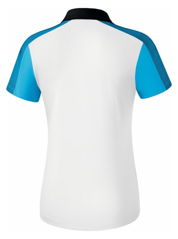 erima Sportowa koszulka polo "Premium One 2.0" w kolorz biało-turkusowym