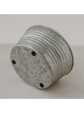 Eulenschnitt Metallschüssel in Silber - Ø 20 cm