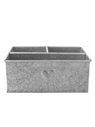 Eulenschnitt Metalen kist grijs - (L)18 x (B)25 cm
