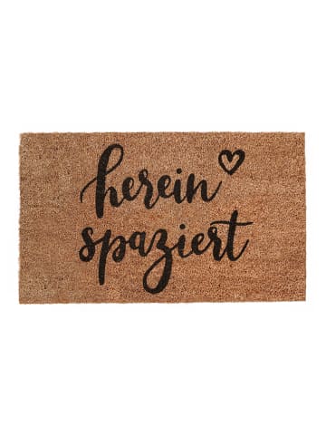Eulenschnitt Fußmatte in Braun - (L)75 x (B)45 cm