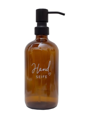 Eulenschnitt Pumpspender "Handseife" in Braun - 500 ml