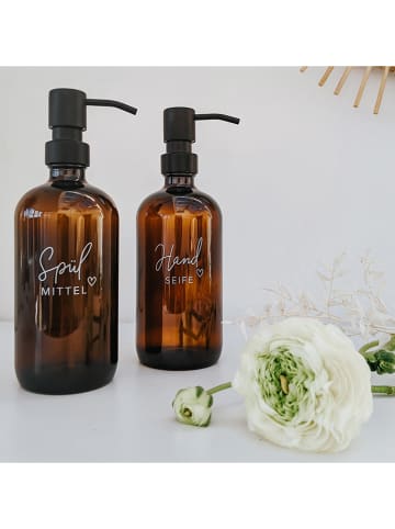 Eulenschnitt Pumpspender "Handseife" in Braun - 500 ml