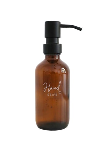 Eulenschnitt Pumpspender "Handseife" in Braun - 250 ml