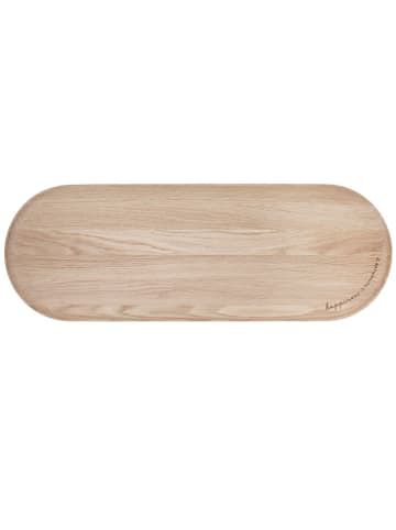Eulenschnitt Dekoplatte in Natur - (B)20 x (H)18 cm