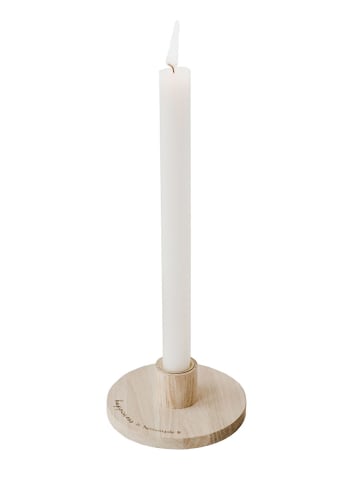 Eulenschnitt Kerzenständer in Natur - (H)4 cm