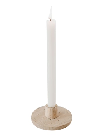 Eulenschnitt Kerzenständer in Natur - (H)4 cm