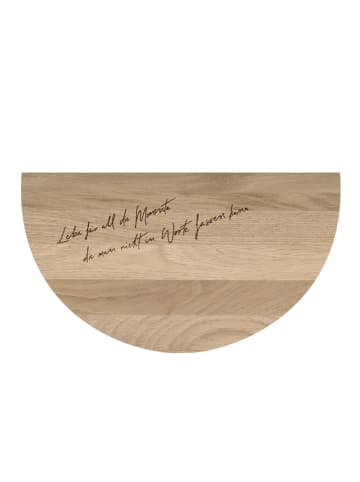 Eulenschnitt Wandregal in Natur - (L)11 x (B)22 cm