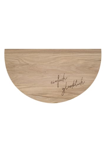 Eulenschnitt Wandregal in Natur - (L)16 x (B)32 cm